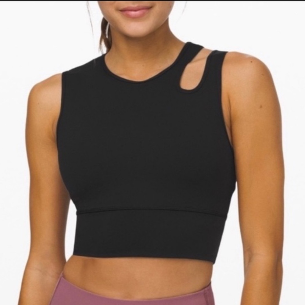 LULULEMON Mastered Motion Crop Tank Black Size 2